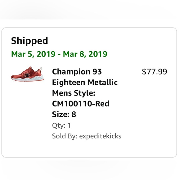 EUC Champion 93 Eighteen Metallic Sneakers - Picture 12 of 12